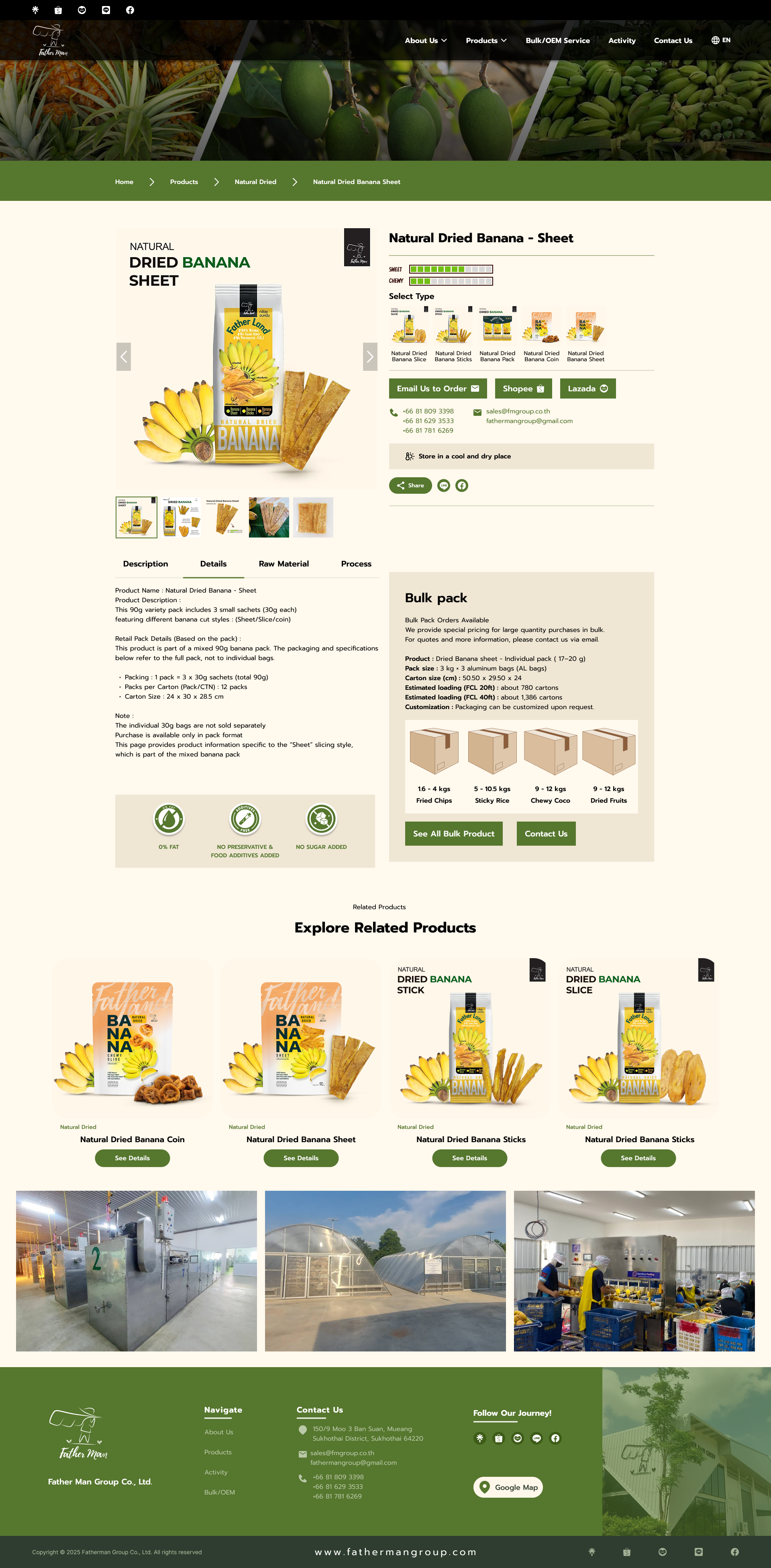 Brand, certifications, and activity highlights for Father Man Group